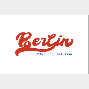 Berlin GPS Coordinates 70s Posters and Art